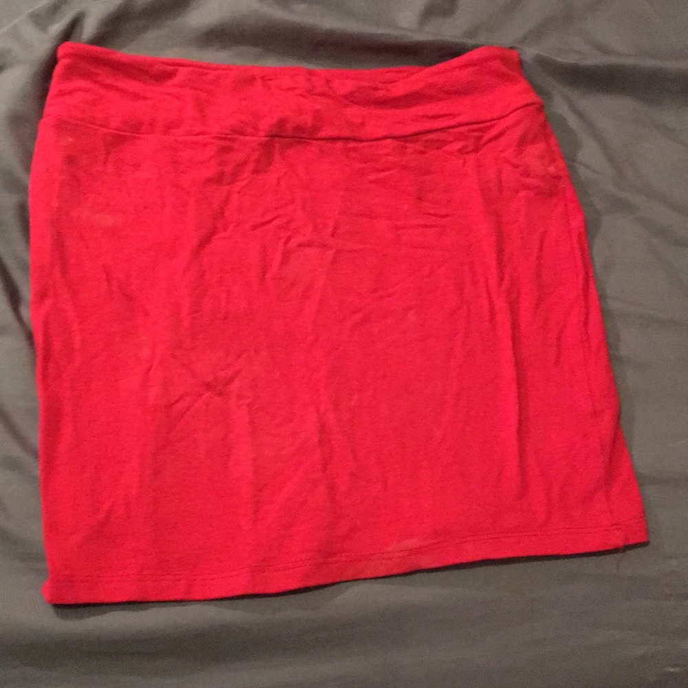 Red skirt